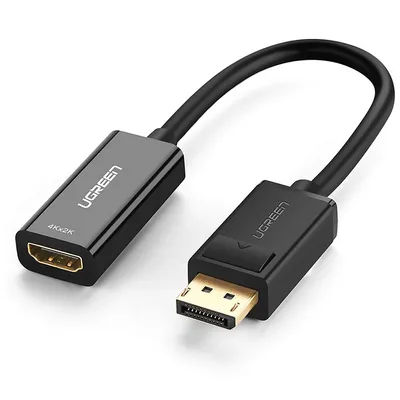 Produktbild von Einweg-Adapter von DisplayPort (Stecker) auf HDMI (Buchse) 1080P 60Hz 12bit schwarz