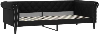 Produktbild von Tagesbett Schwarz 100x200 cm Kunstleder