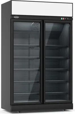 Immagine prodotto di Frigorifero con 2 porte in vetro, nero, Ins-1000R Bl