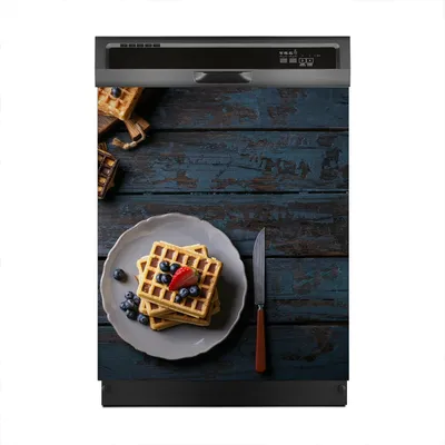 Produktbild von Magnete Dekorative 60x70 cm Küche Magnetmatte Spülmaschine - Blaubeerwaffeln