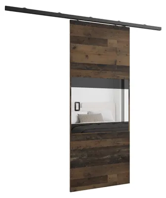 Produktbild von KIER FURNITURE Schiebetür Komplettset LUMBA Sliding Door, Raumteiler Schiebetür Alter Stil 66x205x1,6 cm