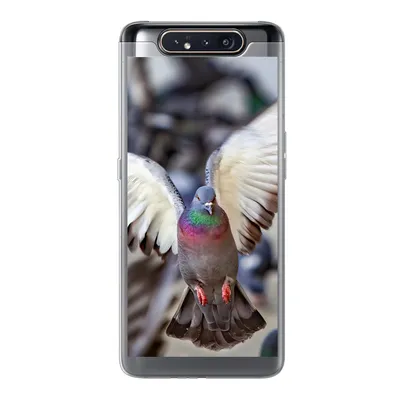 Produktbild von MuchoWow® Handyhülle Schutzhülle Hülle für Samsung Galaxy A80 Nahaufnahme einer fliegenden Taube Silikon Softcase Handy Hülle - Schutzdeckel