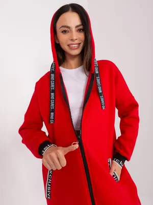 Produktbild von Relevance Sweatshirt mit Reißverschluss für Frauen Igrailydd rot L/XL