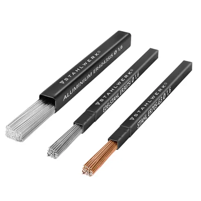 Produktbild von STAHLWERK Schweißstäbe Set ER70S-G3, ER307Si, ER4043Si5 Ø 1,6 x 500 mm je 1kg