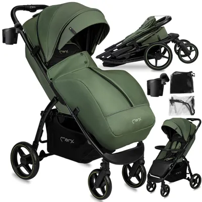 Produktbild von MoMi MIYA Kinderwagen in Grau - leicht, komfortabel, mit Fußsack