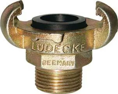 Zdjęcie produktu dla Złącze gwintowane kłowe DIN 3489, żeliwo ciągliwe, AG 3/8", SW27 LÜDECKE