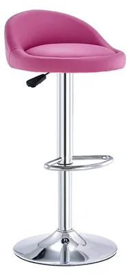 Imagen del producto de Taburete giratorio moderno, de altura ajustable, color rosa