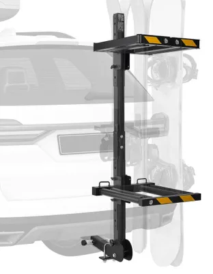 Obrázek produktu pro Nosič lyží/snowboardů na tažné zařízení - pro 6 párů lyží nebo 4 snowboardy - nosnost 75 kg - ocel Q235
