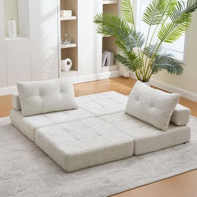 Zdjęcie produktu dla Składana sofa do spania - Mała sofa do spania - Składana sofa - Sofa z poduszką - Składany materac z oparciem