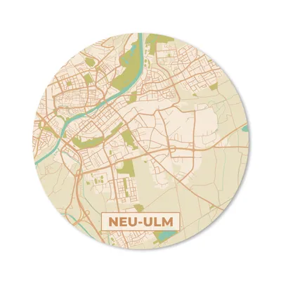 Produktbild von MuchoWow® Mauspad Mousepad Karte - Neu-Ulm - Jahrgang - Karte 20x20 cm - Mousepads - Maus Mat - Pad - Mausunterlage - Schreibtischmatte
