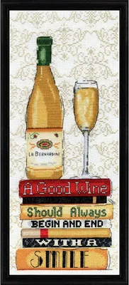 Obrázok produktu pre Balenie výšiviek krížikom "Biele víno", počítaný vzor, 15x36cm
