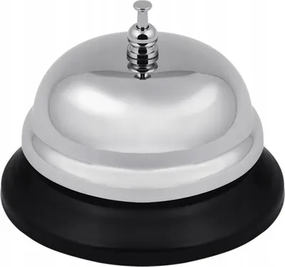 Produktbild von Tischklingel Druckauslöser Metall 8,5x6cm Silber Rezeptionsklingel Empfang Theke