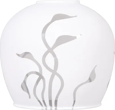Produktbild von Lampenglas Ersatzglas weiß m. Nachbildung Ø 130mm Leuchtenglas Glasschirm