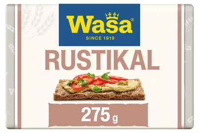 Image de Wasa Pain croustillant rustique au blé complet et riche en fibres 275g