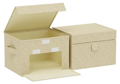 Obrázok produktu pre Sada 2 úložných boxov s viečkom, 26 x 20 x 17 cm
