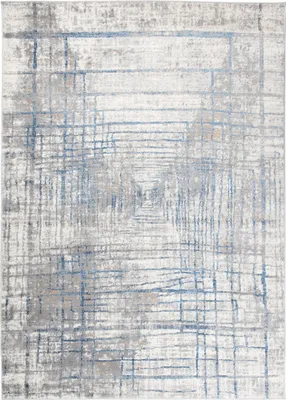Produktbild von Tapiso Teppich VALLEY Modern Kurzflor Grau Blau Wohnzimmer 160 x 220 cm