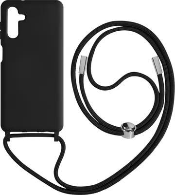 Produktbild von Avizar, Schutzhülle mit Nylonkette (80cm) für Samsung Galaxy A13 5G / A04s, Schwarz