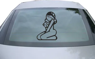 Produktbild von Indigos UG - Aufkleber Heckscheibe & Motorklappe DE6126 - schwarz - 600x428 mm - sexy girl - Auto Scheiben Fenster Heckklappe Tuning Racing JDM - Die cut