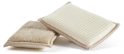 Bambus-Schwamm 2er-Pack, 13x9x2,5 cm, mehrfarbig, ökologisch