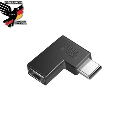 Produktbild von USB C Stecker auf USB Typ C Buchse Adapter USB 3.2 Kupplung Verbinder Konverter Ladeadapter Datentransfer für Handy PC Laptop MacBook Mac Smartphone