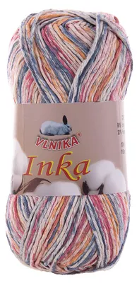 100g Inka mehrfarbig Farbverlaufgarn Baumwollmischgarn Häkelgarn Strickgarn 47 multicolor 1