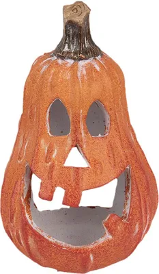 Produktbild von Dekokürbis Keramik strukturiert 11x10x18 cm Orange Clayre & Eef 6CE1762