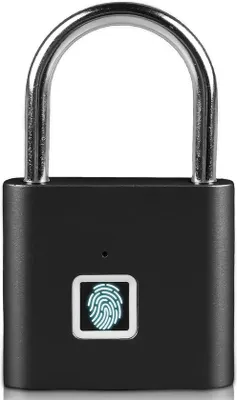 Obrázek produktu pro Vodotěsný zámek s čtečkou otisků prstů, dobíjecí přes USB, vhodný do posilovny a na zavazadla