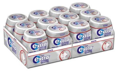 Image de Wrigleys Extra Professional WHITE sans sucre 50 dragées 70g paquet de 12
