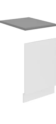 Obrázek produktu pro Přední panel Belini pro myčku PO. Přední panel pro myčku nádobí o šířce 45 cm. Čelní panel pro myčku bez rukojeti, matně bílý