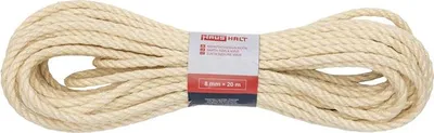 Produktbild von Sisal Seil, gedreht, mit einem Durchmesser von 8 mm und einer Länge von 20 m