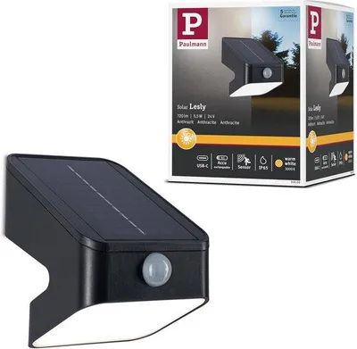 Productafbeelding van Solar LED Buitenlamp met Bewegingssensor IP65 Warm Wit Licht