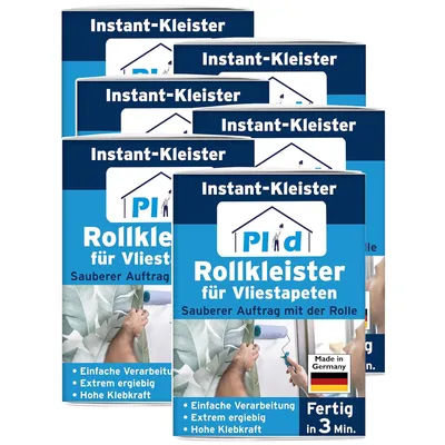 Produktbild von Plid Rollkleister Kleister Tapetenkleister Vliestapetenkleister Tapetenleim 6x200gr.