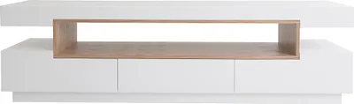 Produktbild von Miliboo - TV-Möbel Design weiß und Holz L200 cm LIVO