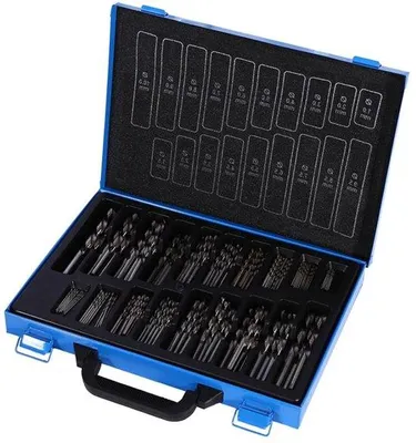 Image de Jeu de forets HSS pour le métal, le bois et le plastique, avec coffret, 1-10 mm, acier rapide de précision