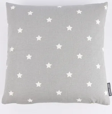 Produktbild von SCHÖNER LEBEN. Kissenhülle Twinkle Sterne grau weiß 40x40cm