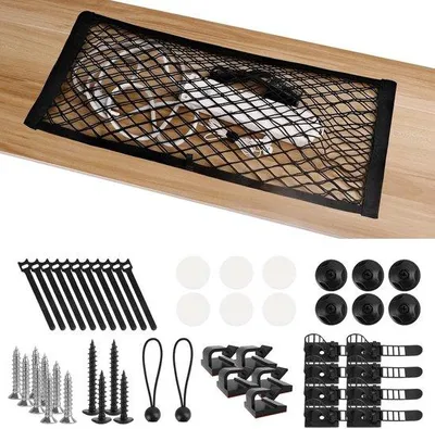Produktbild von Famanu Kabelorganisationsset - 1 Kabelnetz, 5 selbstklebende Kabelclips, 8 Kabelbinder