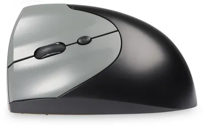 Obrázok produktu pre BakkerElkhuizen Handshake, L'avoruké, Vertikálny dizajn, Optický, RF Wireless + Bluetooth + USB Type-C, 6400 DPI, Čierna, Šedá