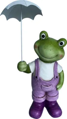 Produktbild von Dekofigur Frosch Lafiora 15 x 45 cm weiß lila grün