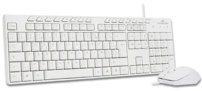 Productafbeelding van Bekabeld Toetsenbord en Muis Set, USB, Wit, AZERTY FR