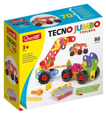 Image de Quercetti Tecno Jumbo met Opbergbox, 84dlg.