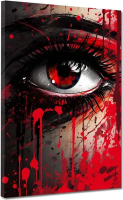 Produktbild von Pop Art Auge Abstract Leinwandbild Wandbild Deko Kunst XL: 75x100x4cm