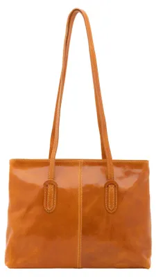 Imagen del producto de Bolsos de hombro para mujer, cuero genuino, cuero curtido vegetal, cierre con cremallera, fabricado en Italia