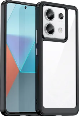 Obrázek produktu pro Pouzdro pro Xiaomi Redmi Note 13 Pro průhledné, nárazuvzdorné TPU silikonové ochranné pouzdro černé