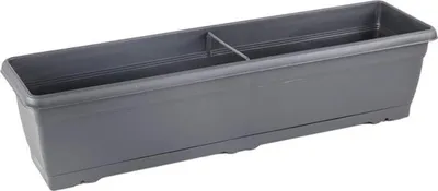 Image de Bloembakken avec réservoir d'eau - Anthracite - 72 cm - Jardinière pour balcon et plantes aromatiques - Résistante au froid et aux UV