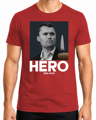 Zdjęcie produktu dla Koszulka męska Charlie Kirk Hero Rest in Peace Republican Advisor President, czerwony, L