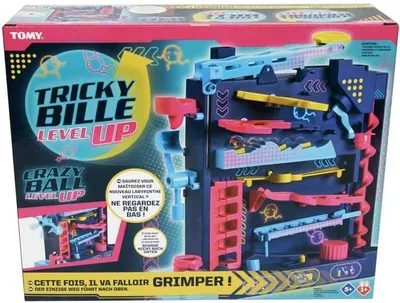 Produktbild von TOMY Games Screwball Scramble Level Up - der Schwerkraft trotzende vertikale Hindernisbahn Murmelbahn - Logik und Hand-Augen-Koordination Puzzle Brettspiele - Lernspielzeug fr Kinder ab 5 Jahren
