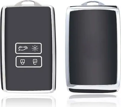 Image de Dutch Shield - Étui en TPU pour clé de voiture Mitsubishi -  Étui de protection pour clé A4  Noir, chrome