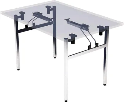 Produktbild von Corbetta Klapptischgestell Flexo 3 - Tischbeine verchromt - Breite 600mm - Höhe 710mm für Tischplatten bis 2000x800mm