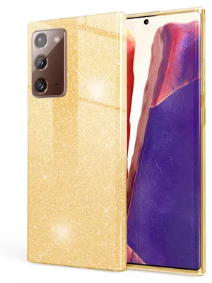 Immagine prodotto di NALIA Glitter Custodia per telefono cellulare per Samsung Galaxy Note 20, strass Diamante Back Cover Oro