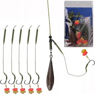 Image de ENSEMBLE DE PÊCHE AU FOND Carpe AMUR LIN Esturgeon BRASSEUR Armé 80 g FLOAT